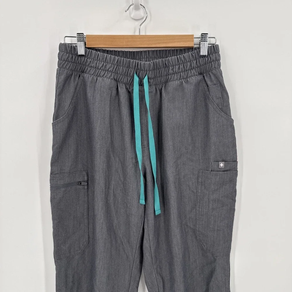 Figs Technical Collection Gray Womens Cargo Scrubs Pants Size Medium Nursing